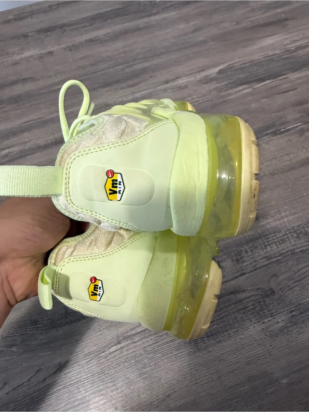 Nike VaporMax Plus Barely Volt Athletic Sneakers